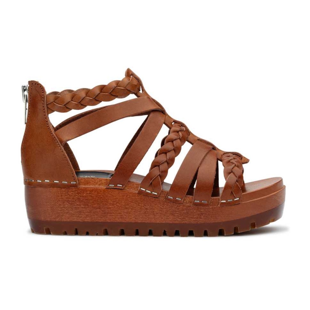 Swedish Hasbeens Gladiator Sandals - Cognac - 39